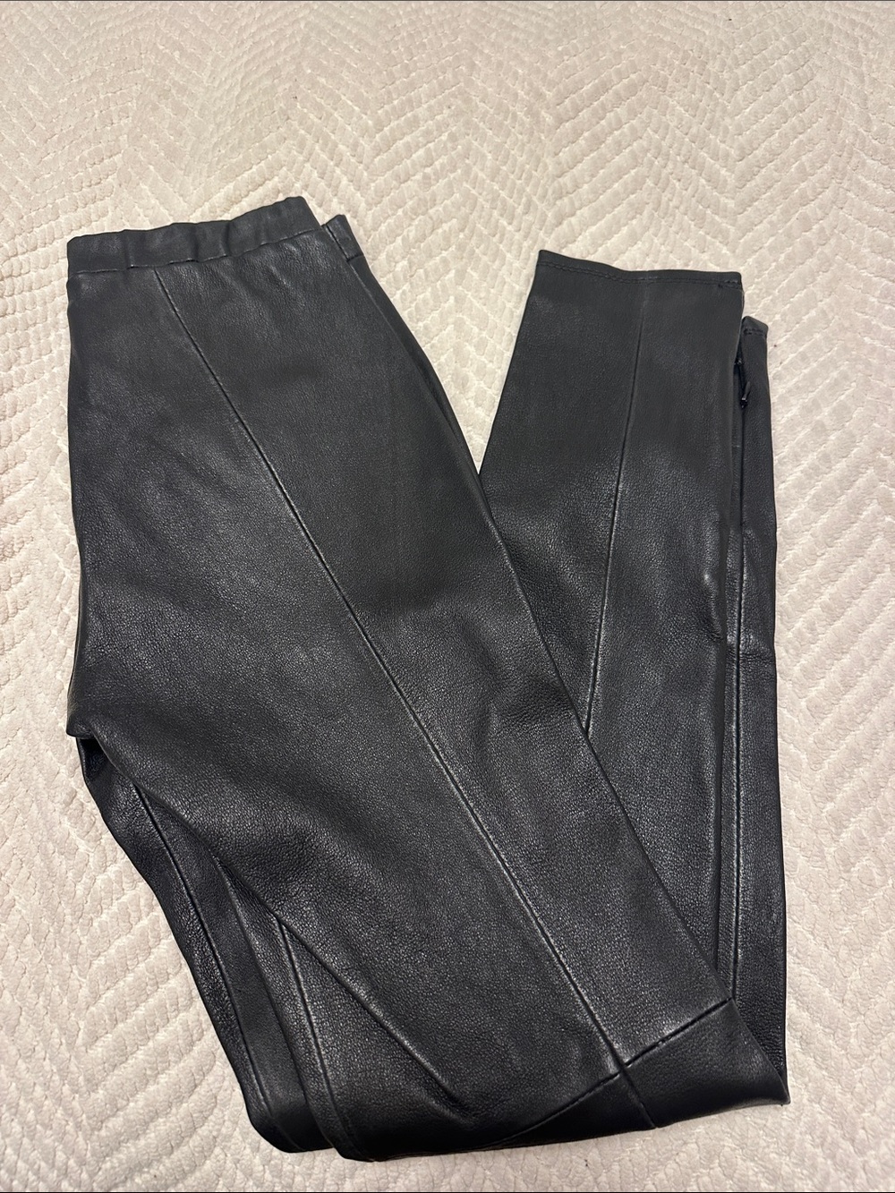 Aqua Black Women's genuine Leather leggings